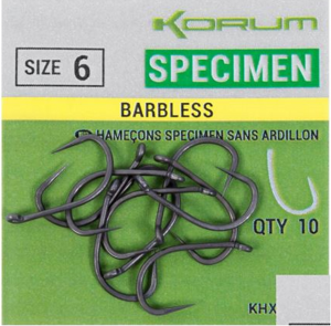 Крючки Korum Xpert Specimen Hook Micro Barbless 10 шт