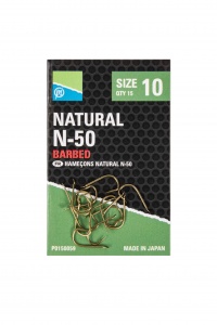 Крючки Preston Natural N-50 Barbed 15шт.