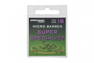 Крючки Drennan Super Specialist Micro Barbed 10шт. (размер 16 D/HESS016)