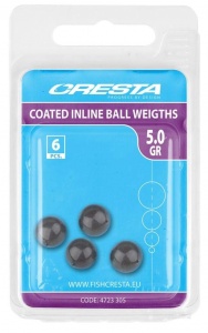 Грузила сферы Cresta Coated Inline Ball Weight