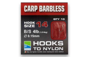 Готовый поводок Preston Carp Hooks To Nylon  (размер 16 P/PHNC/16)