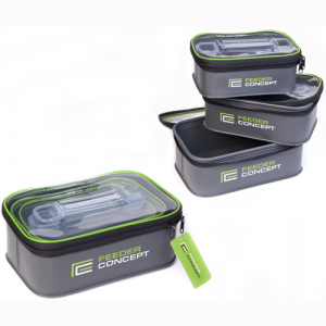 Набор контейнеров 3 шт. для прикормки, насадок и аксессуаров Feeder Concept EVA 