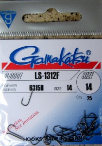 Крючки Gamakatsu LS-1312F черные уп.25 шт. (размер 12 N/146539/1200)