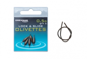 Оливки Drennan Olivettes Lock & Slide (0,5г  5шт. D/TOOLS050)