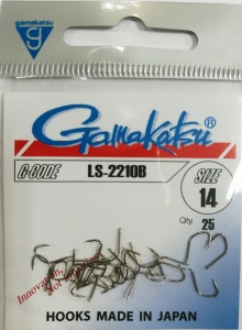 Крючки Gamakatsu LS-2210B цвет бронза уп.25 шт. (размер 16 N/146560-01600-00000)
