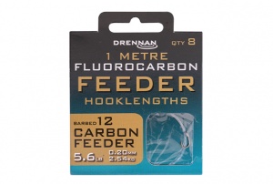 Готовый поводок Drennan Fluorocarbon Feeder Hooklenght Carbon Feeder