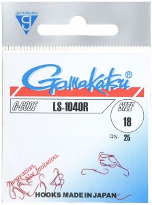 Крючки Gamakatsu LS-1040R красные уп.25 шт. (размер 12 N/146516/1200)