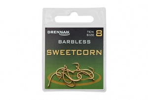 Крючки Drennan Sweetcorn Barbless 10 шт (размер 8 D/HESCB008)